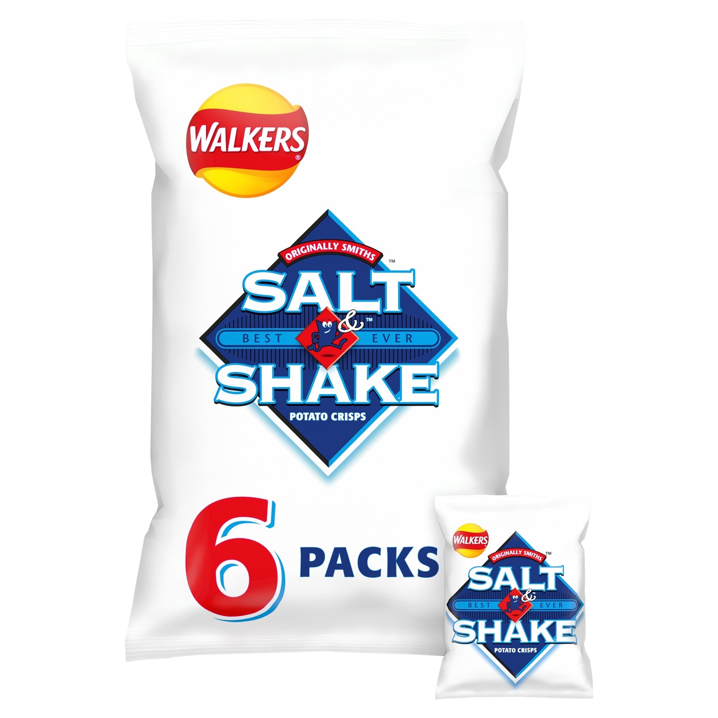 Walkers Salt & Shake Multipack Crisps 6x24g — image 1