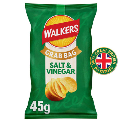 Walkers Salt & Vinegar Grab Bag Crisps 45g — image 1
