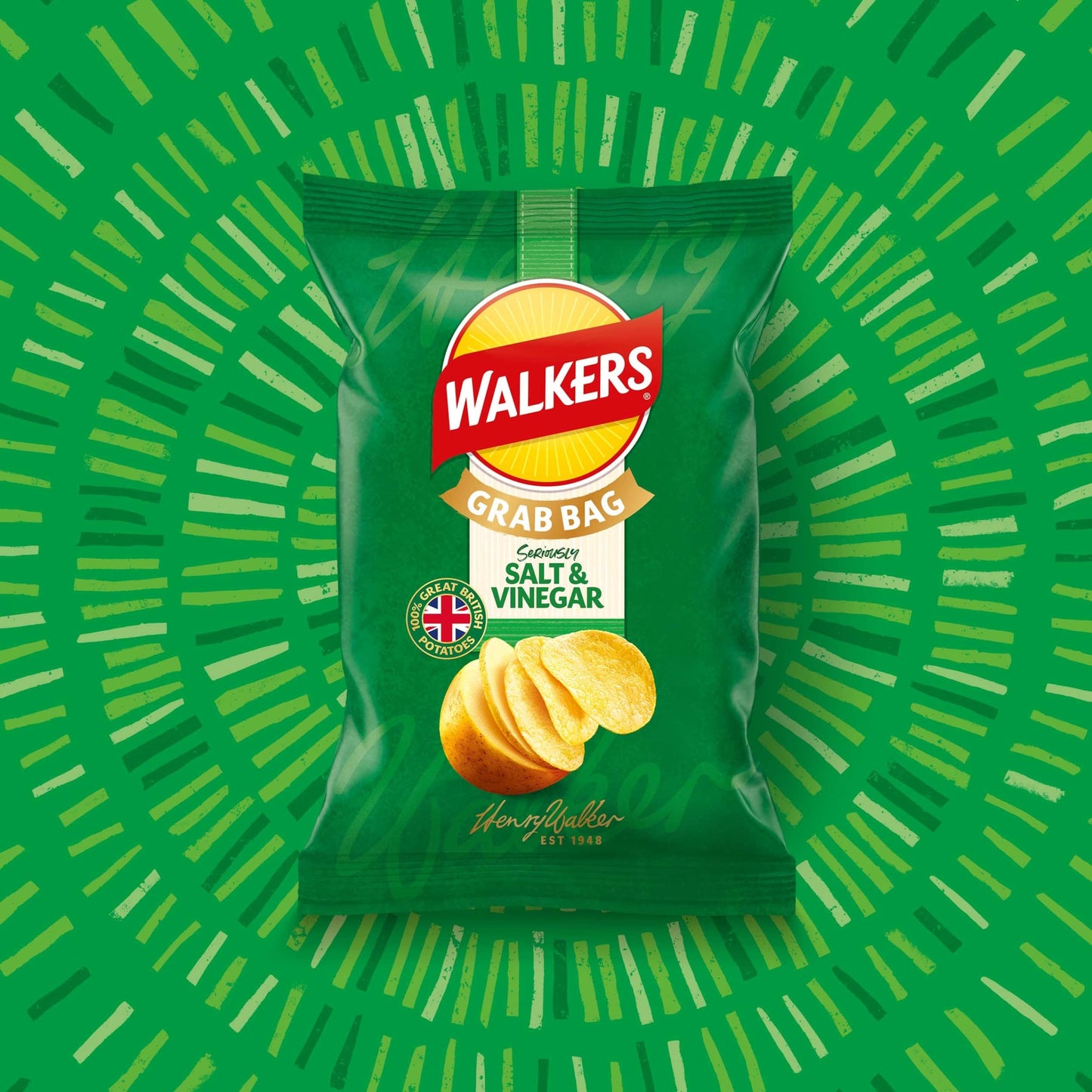 Walkers Salt & Vinegar Grab Bag Crisps 45g — image 2