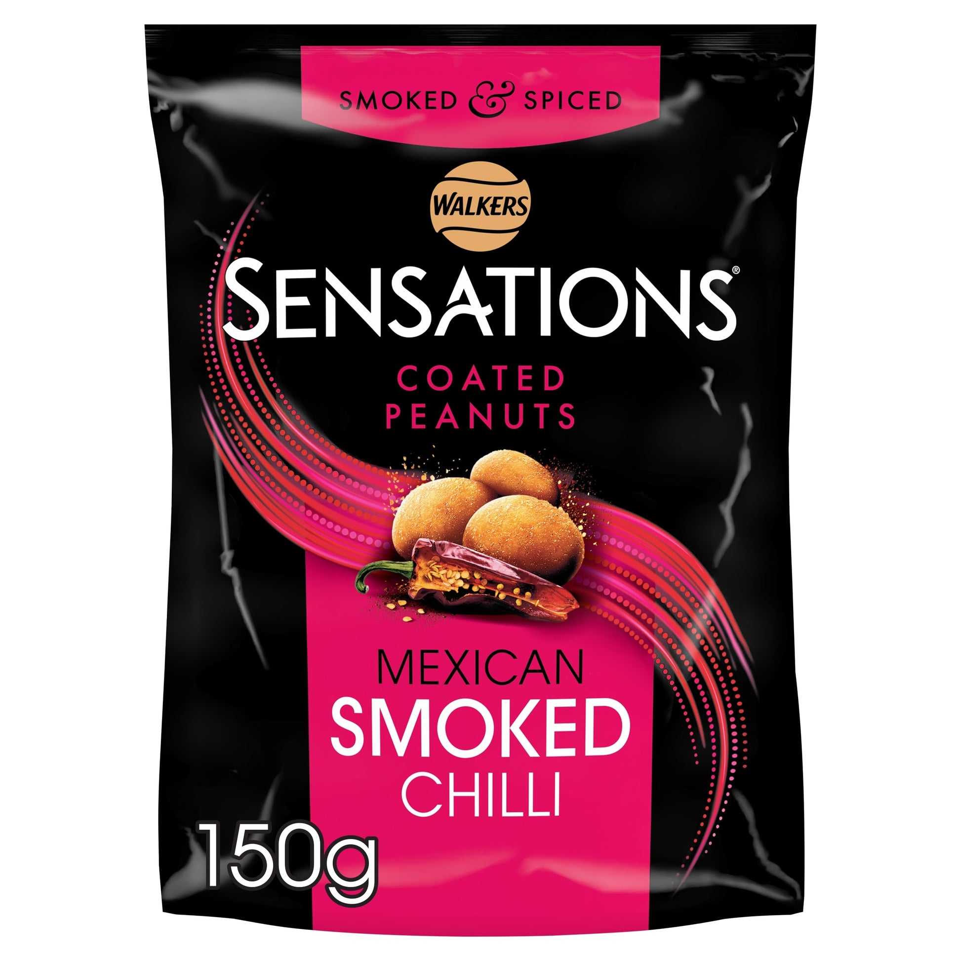 Walkers Sensations Coated Peanuts Smoked Chilli Sharing Bag 150g — image 1