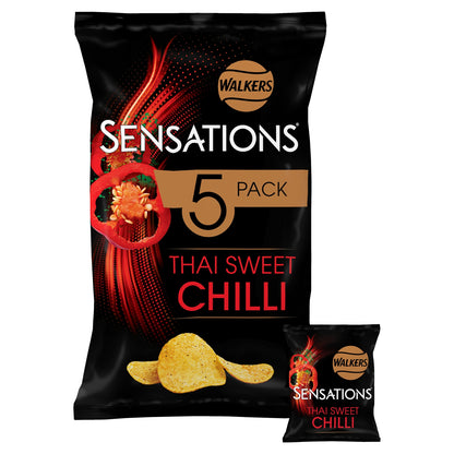 Walkers Sensations Multipack Crisps - Thai Sweet Chilli 5x25g — image 1