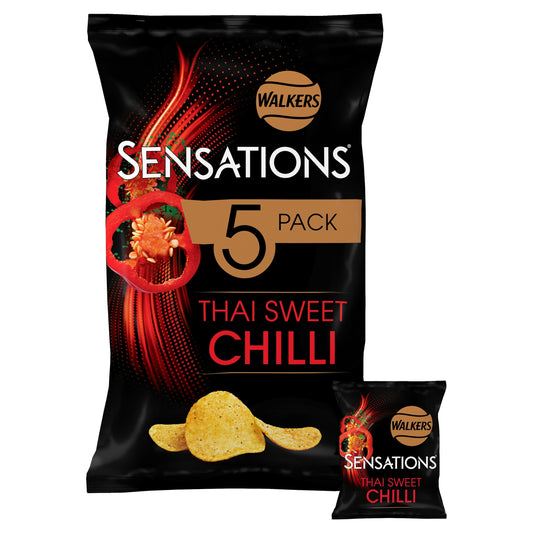 Walkers Sensations Multipack Crisps - Thai Sweet Chilli 5x25g — image 1