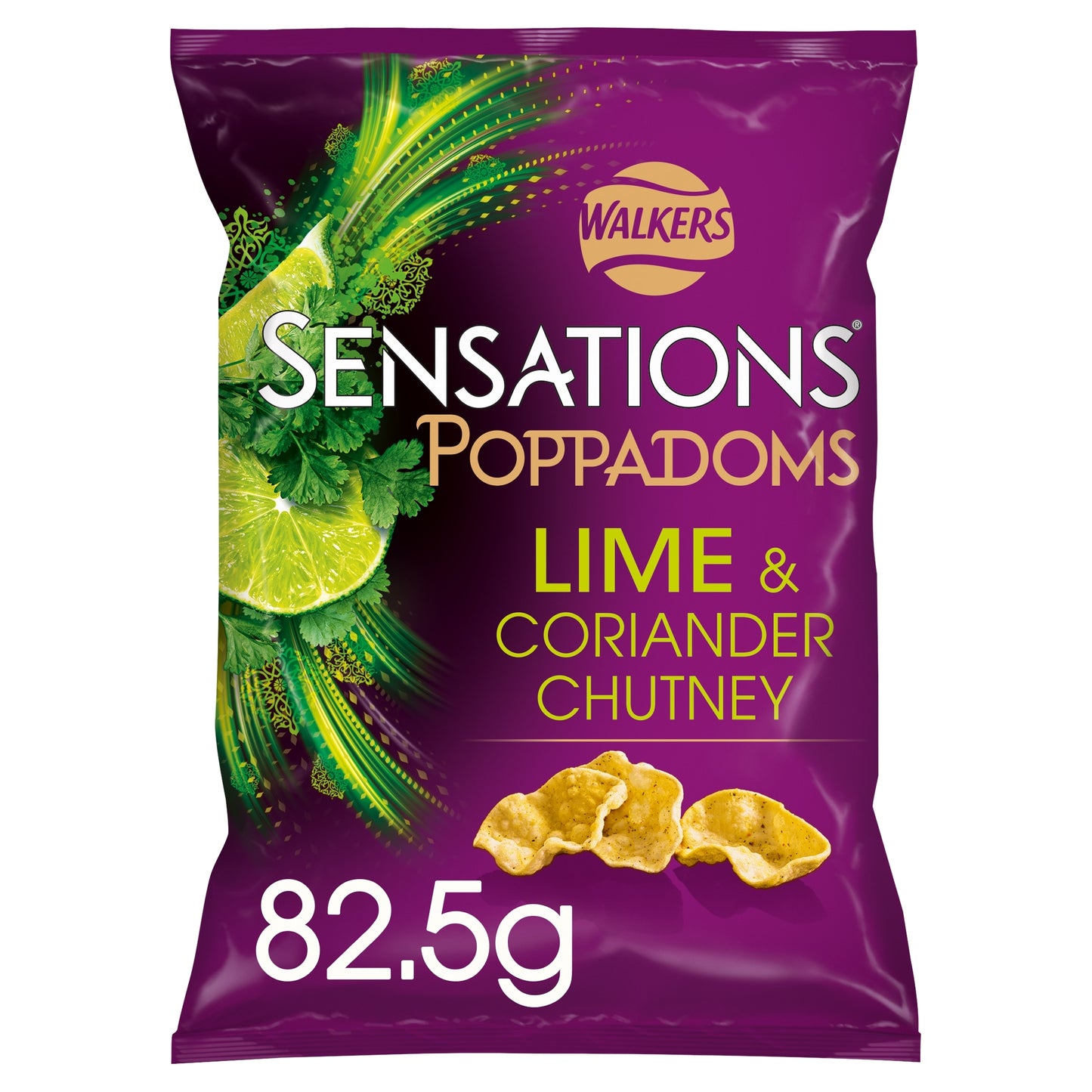 Walkers Sensations Poppadoms Lime & Coriander Sharing Bag 82.5g — image 1