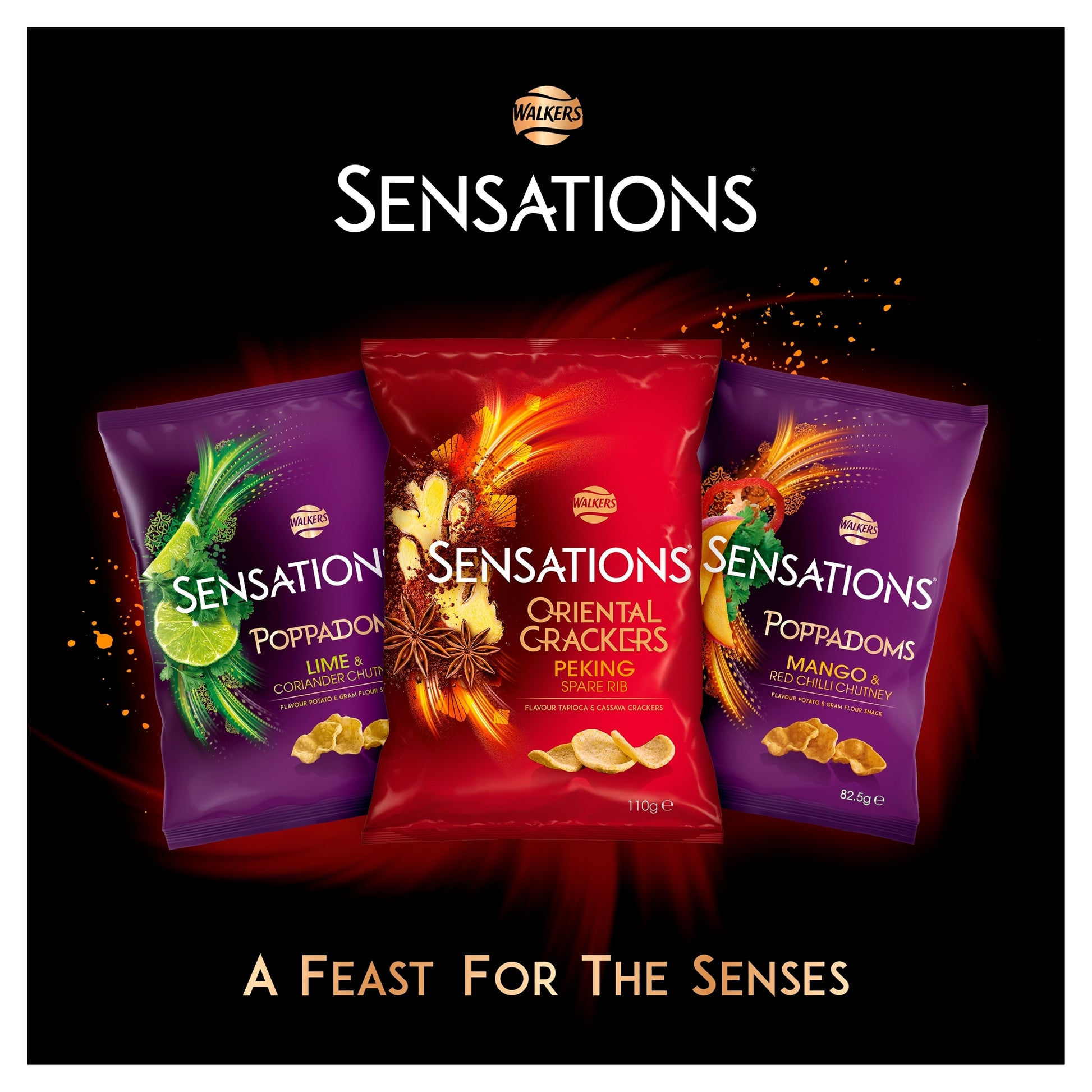 Walkers Sensations Poppadoms Lime & Coriander Sharing Bag 82.5g — image 2