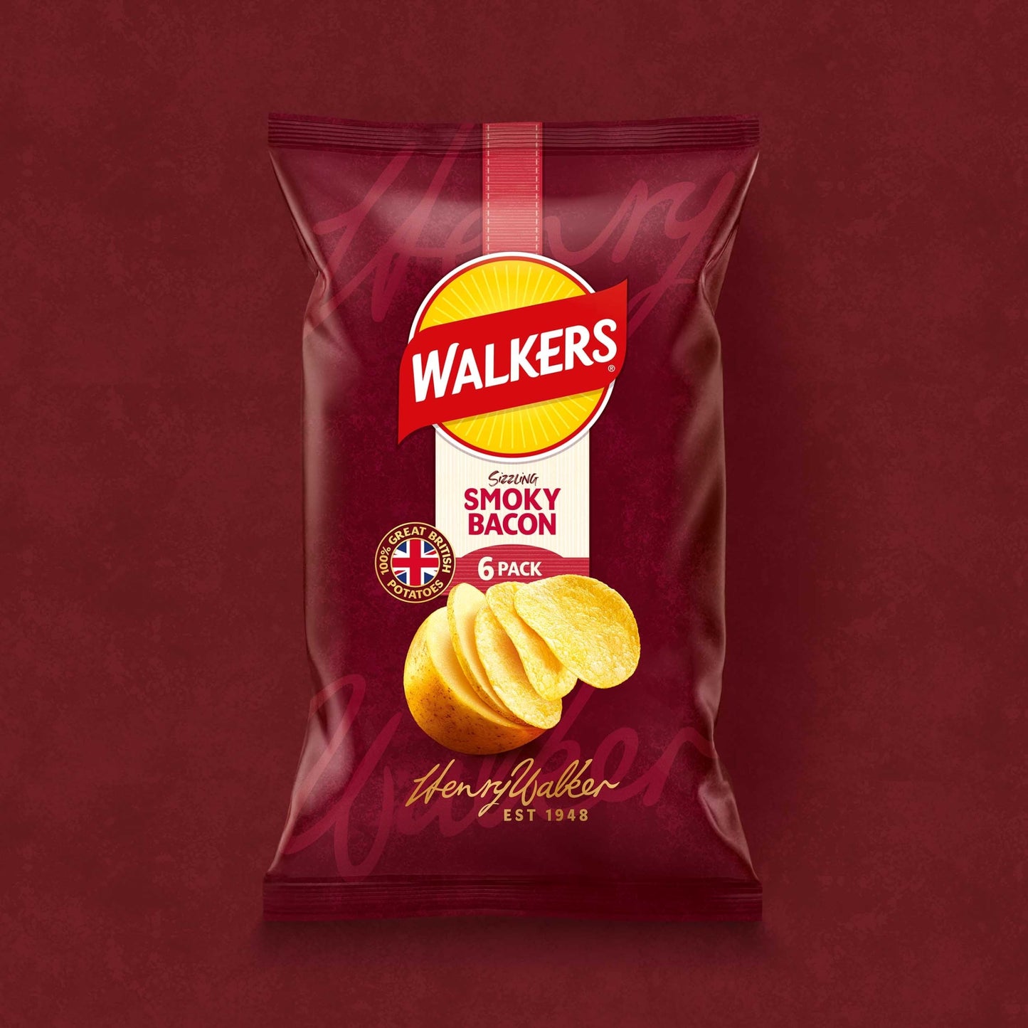 Walkers Smokey Bacon Multipack Crisps 6 x 25g — image 2