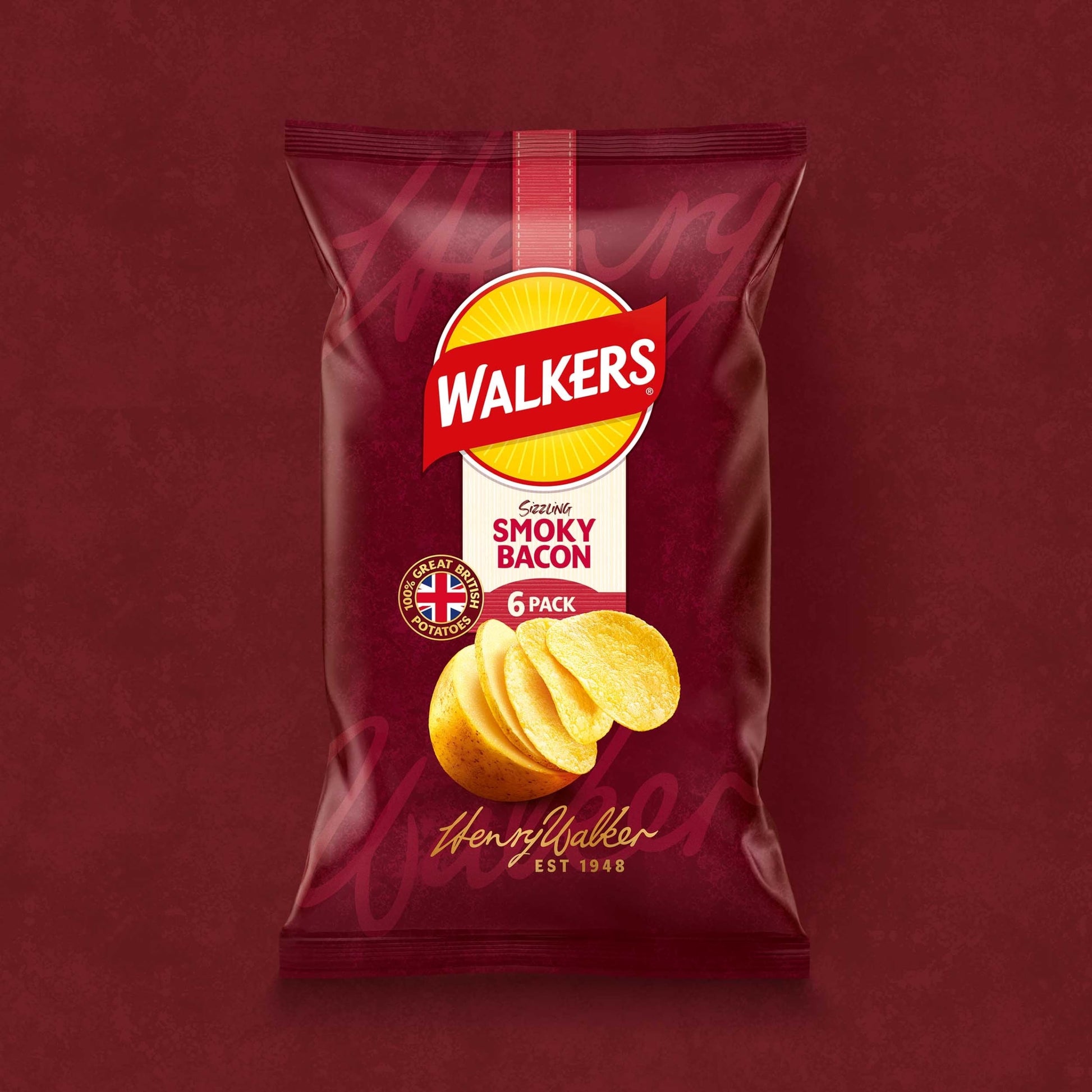 Walkers Smokey Bacon Multipack Crisps 6 x 25g — image 2