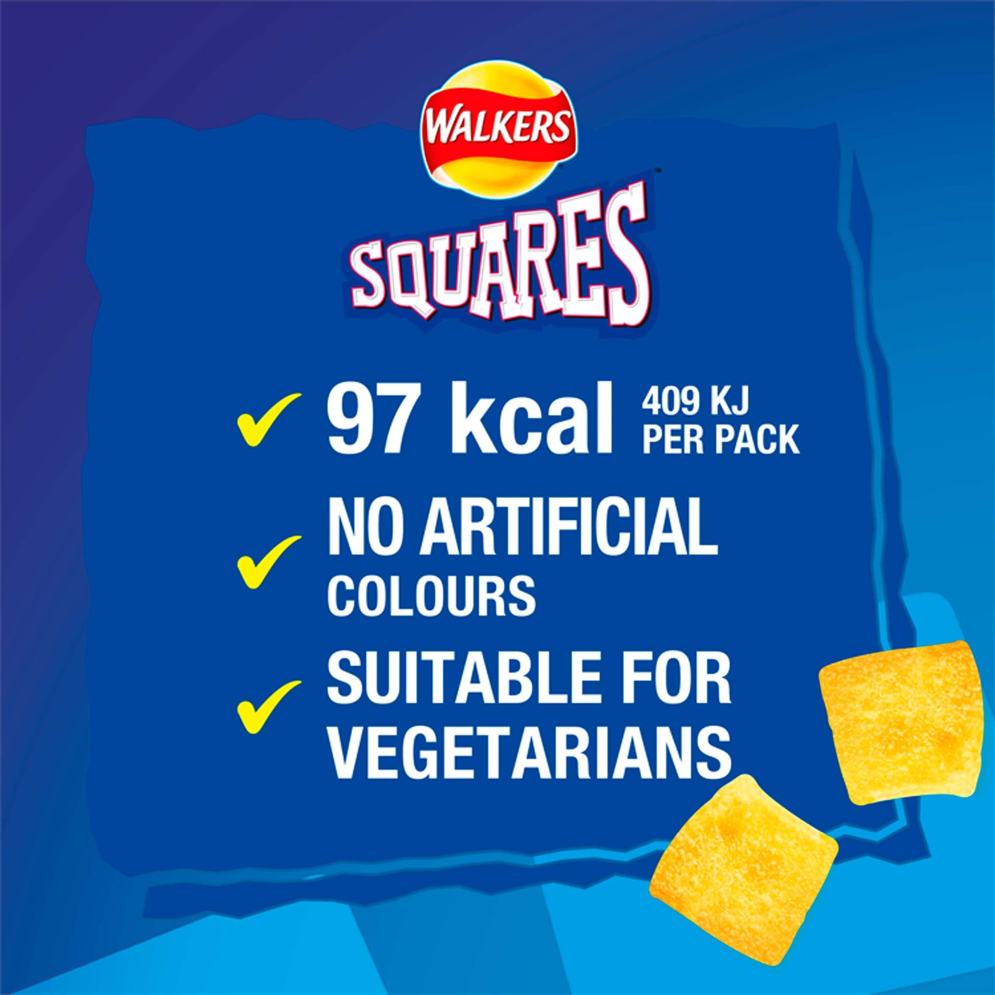 Walkers Squares Salt & Vinegar Multipack Crisps 6x22g — image 2