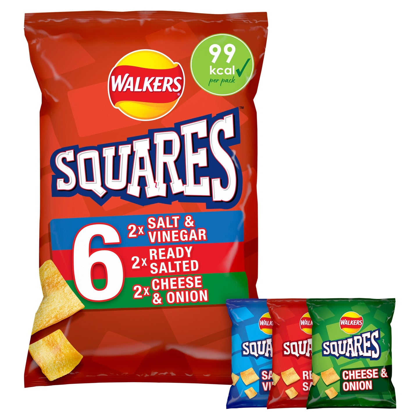 Walkers Squares Variety Snacks 6X22g — image 1