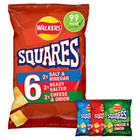 Walkers Squares Variety Snacks 6X22g — image 1