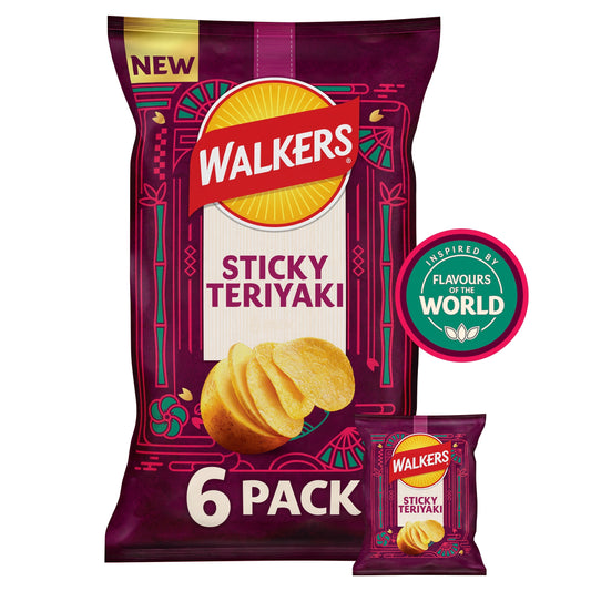 Walkers Sticky Teriyaki Multipack Crisps 6 x 25g — image 1