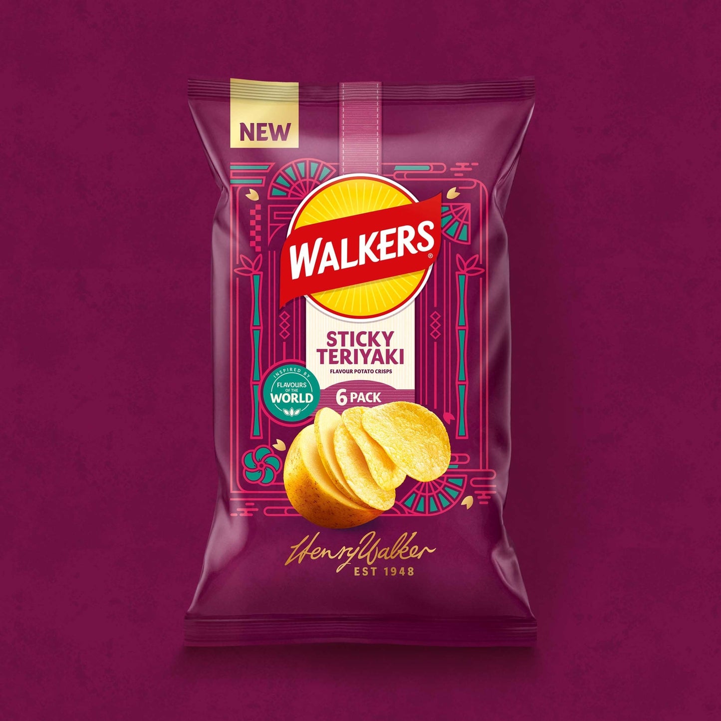 Walkers Sticky Teriyaki Multipack Crisps 6 x 25g — image 2