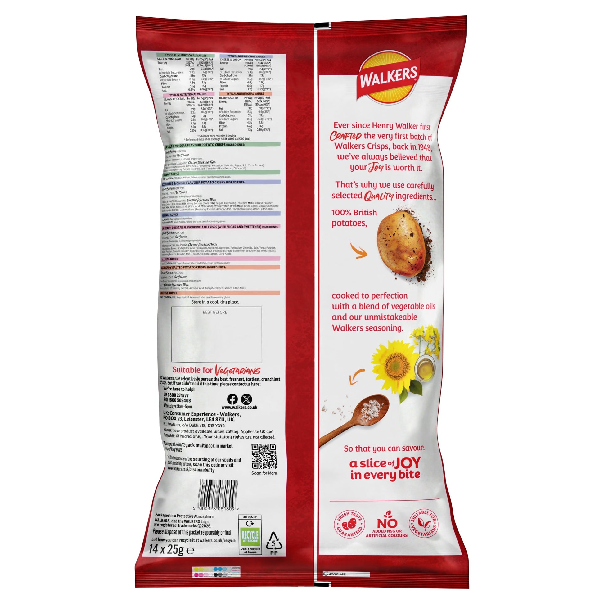 Walkers Variety Multipack Crisps 14x25g — image 4