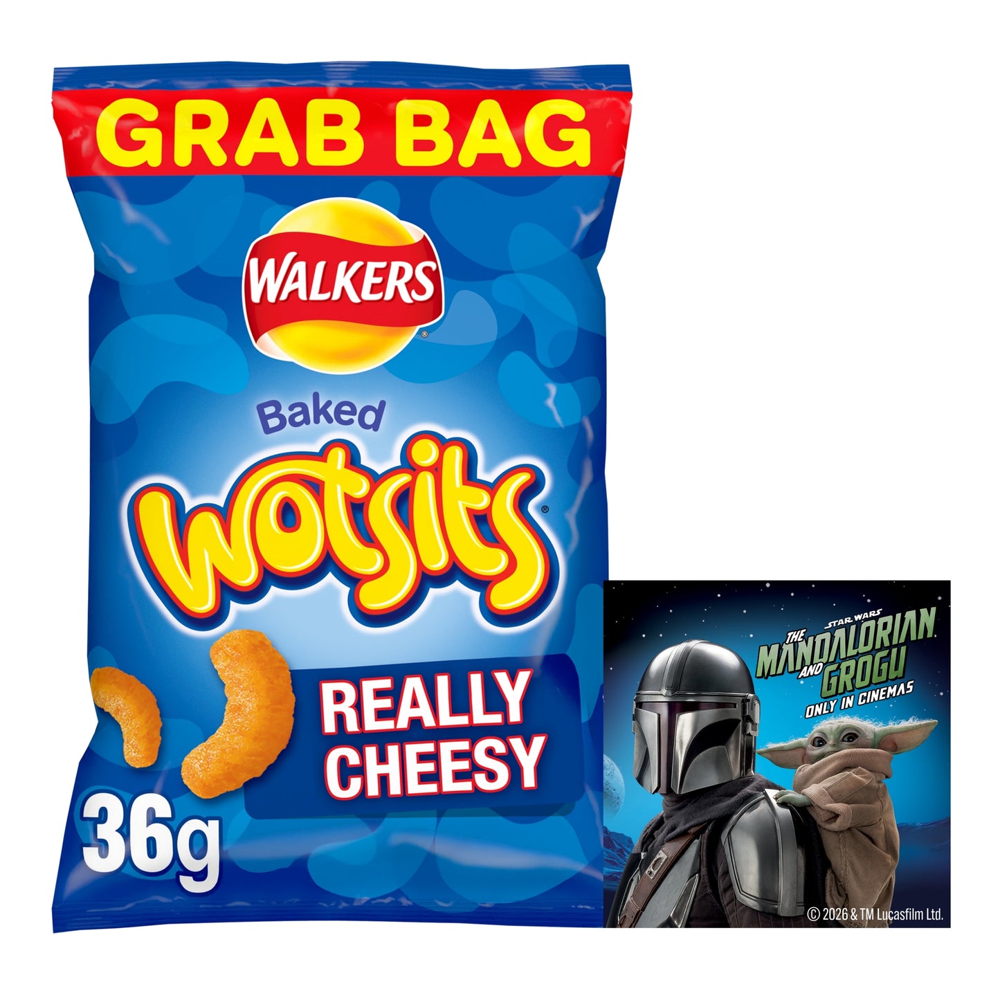 Walkers Wotsits Cheese Grab Bag Crisps 36g — image 1