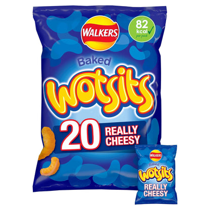 Walkers WOTSITS Cheese Multipack Crisps 20x16.5g