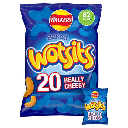 Walkers WOTSITS Cheese Multipack Crisps 20x16.5g