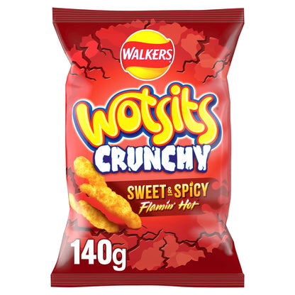 Walkers Wotsits Crunchy Flamin' Hot Sharing Bag Crisps 140g — image 1