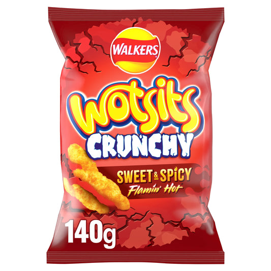 Walkers Wotsits Crunchy Flamin' Hot Sharing Bag Crisps 140g — image 1