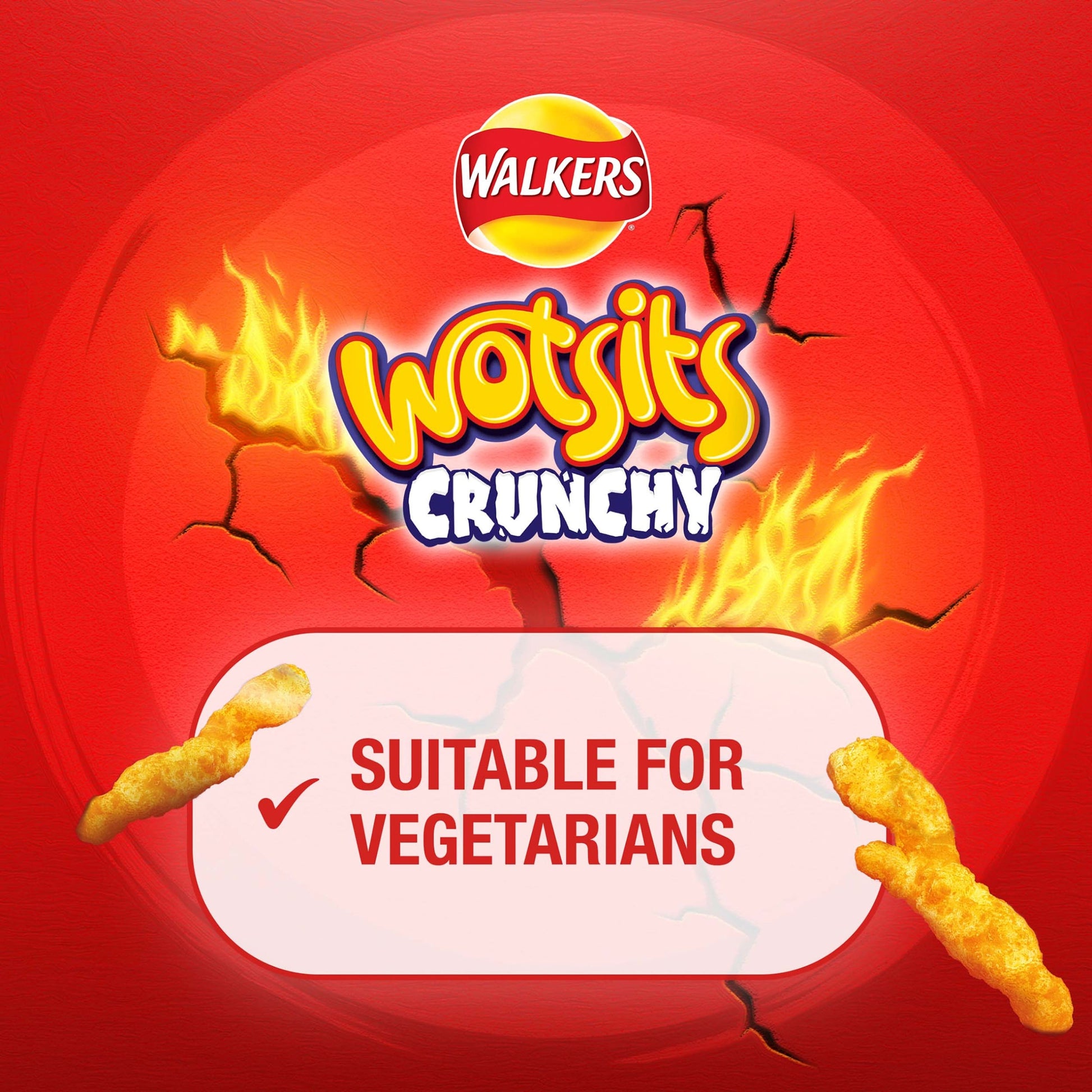 Walkers Wotsits Crunchy Flamin' Hot Sharing Bag Crisps 140g — image 2