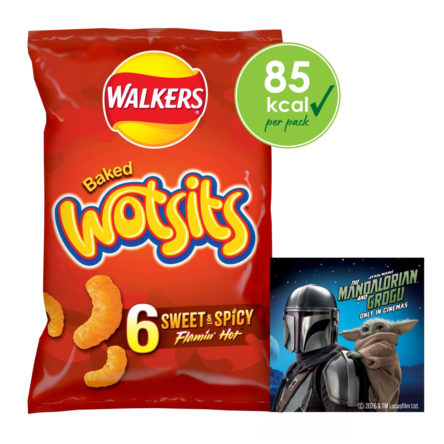 Walkers Wotsits Flamin' Hot Multipack Crisps 6x16g — image 1
