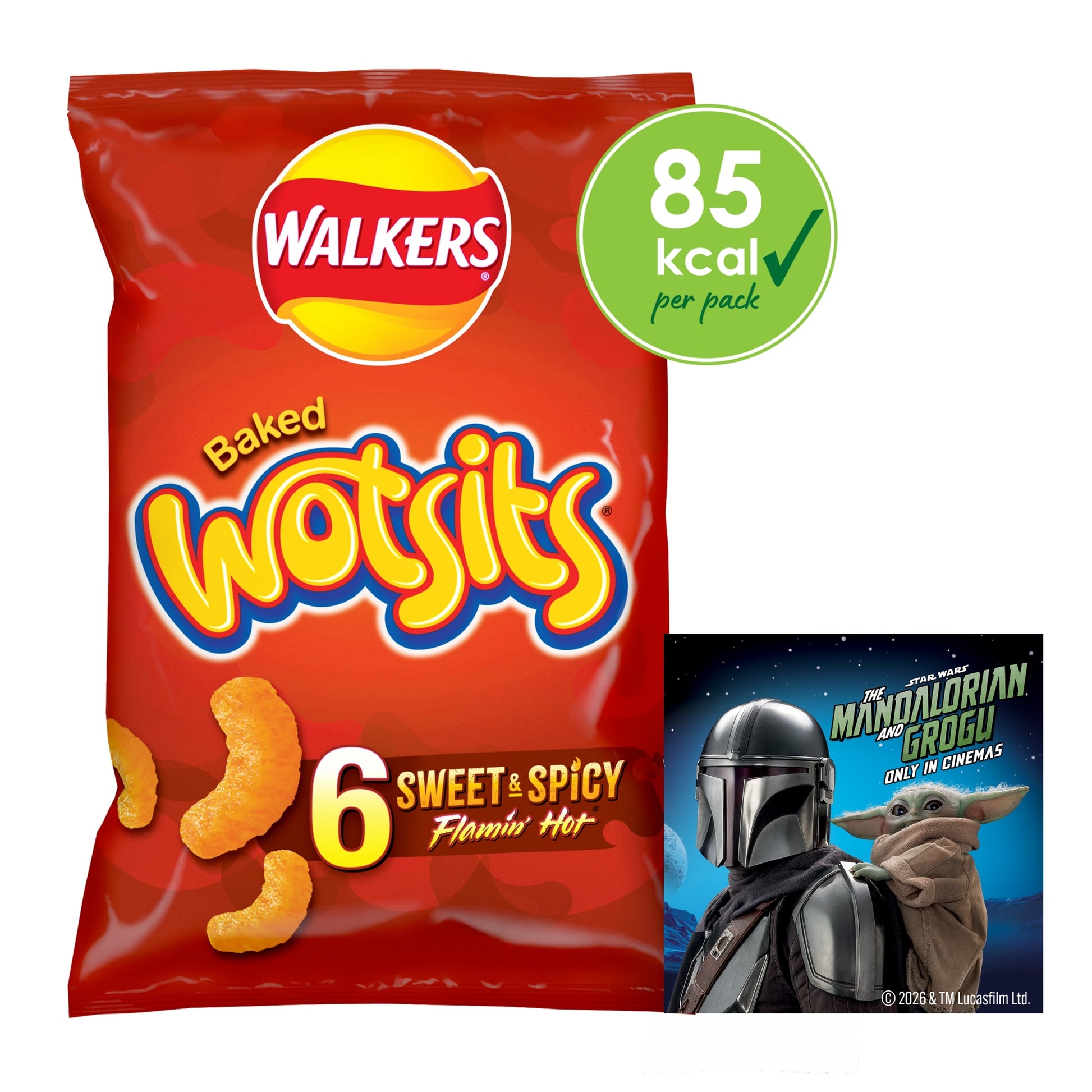 Walkers Wotsits Flamin' Hot Multipack Crisps 6x16g — image 1