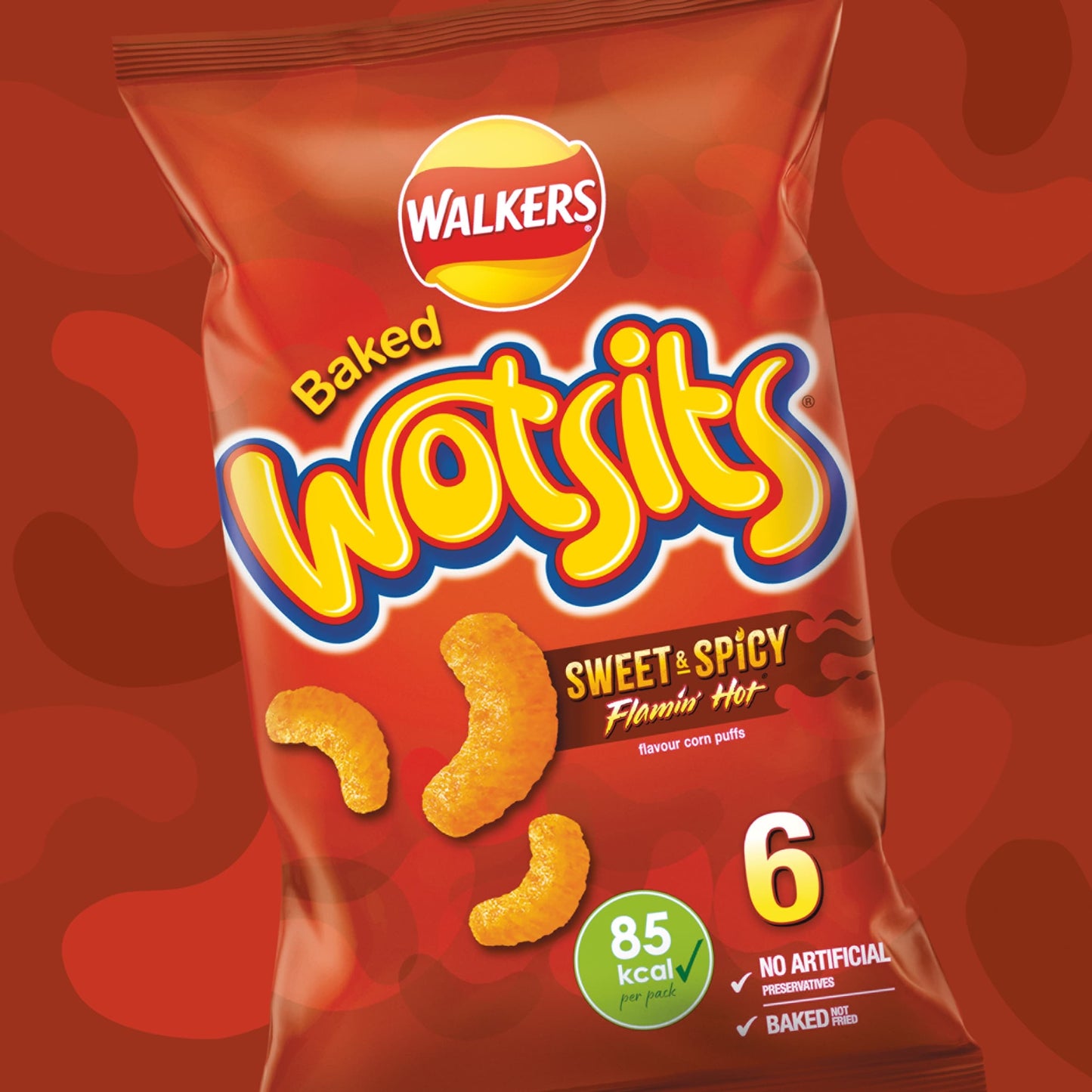 Walkers Wotsits Flamin' Hot Multipack Crisps 6x16g — image 2