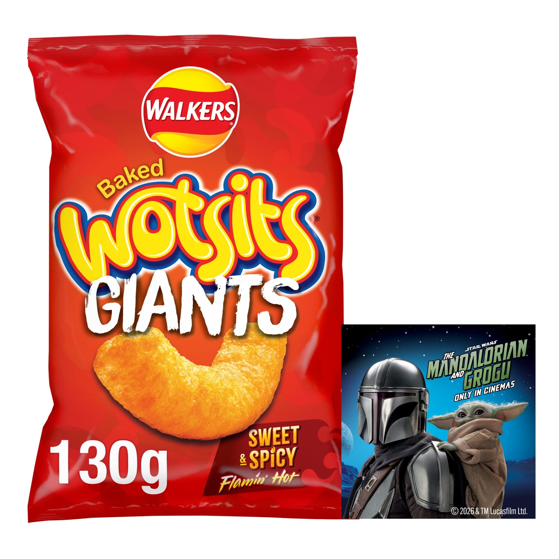 Walkers Wotsits Giants Flamin' Hot Sharing Bag Crisps 130g — image 1