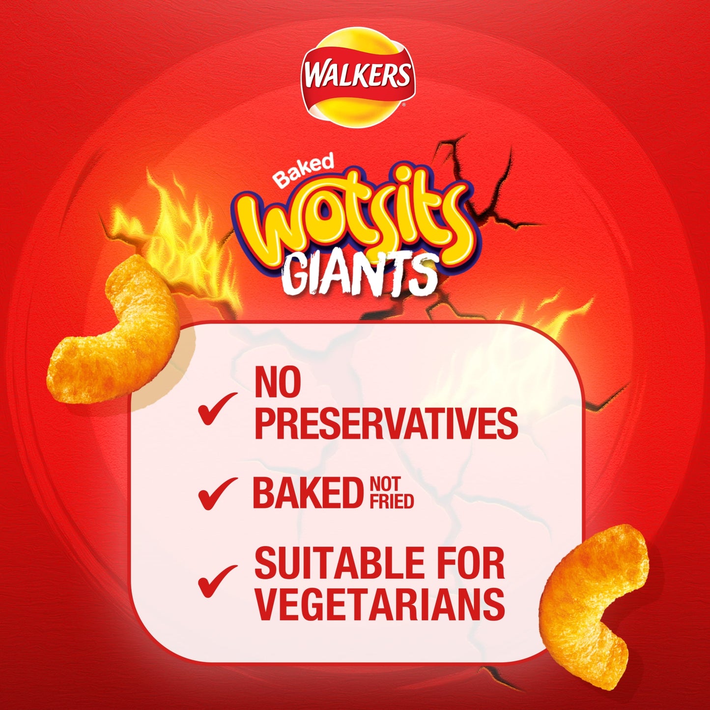 Walkers Wotsits Giants Flamin' Hot Sharing Bag Crisps 130g — image 2