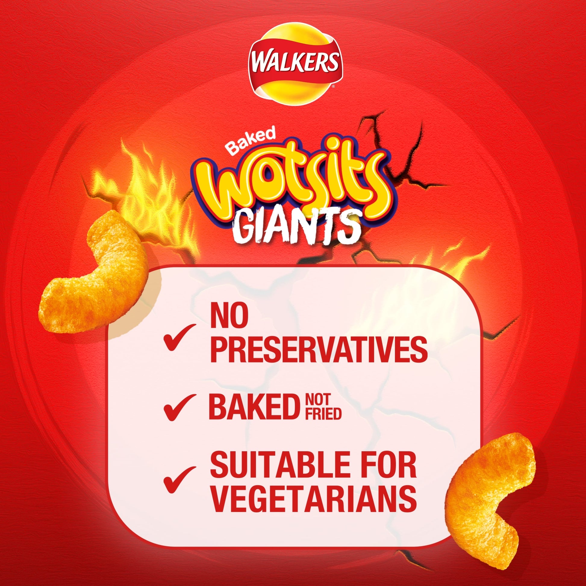 Walkers Wotsits Giants Flamin' Hot Sharing Bag Crisps 130g — image 2