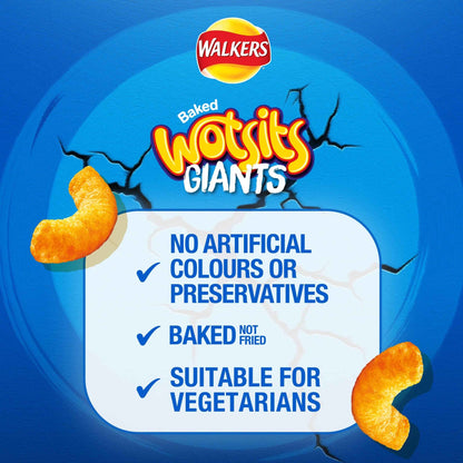 WALKERS Wotsits Giants Cheese Sharing Bag Crisps 130g