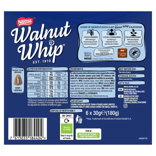 Walnut Whip 6 Pack 180g — Great British Imports