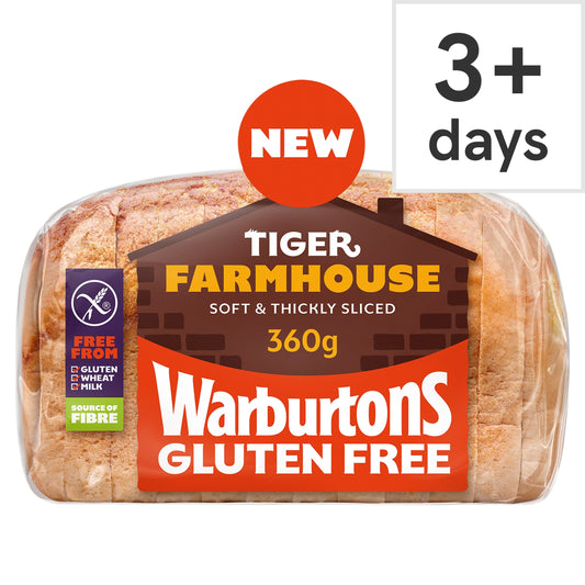 Warburtons Gluten Free Tiger Farmhouse white bread 360g — image 1