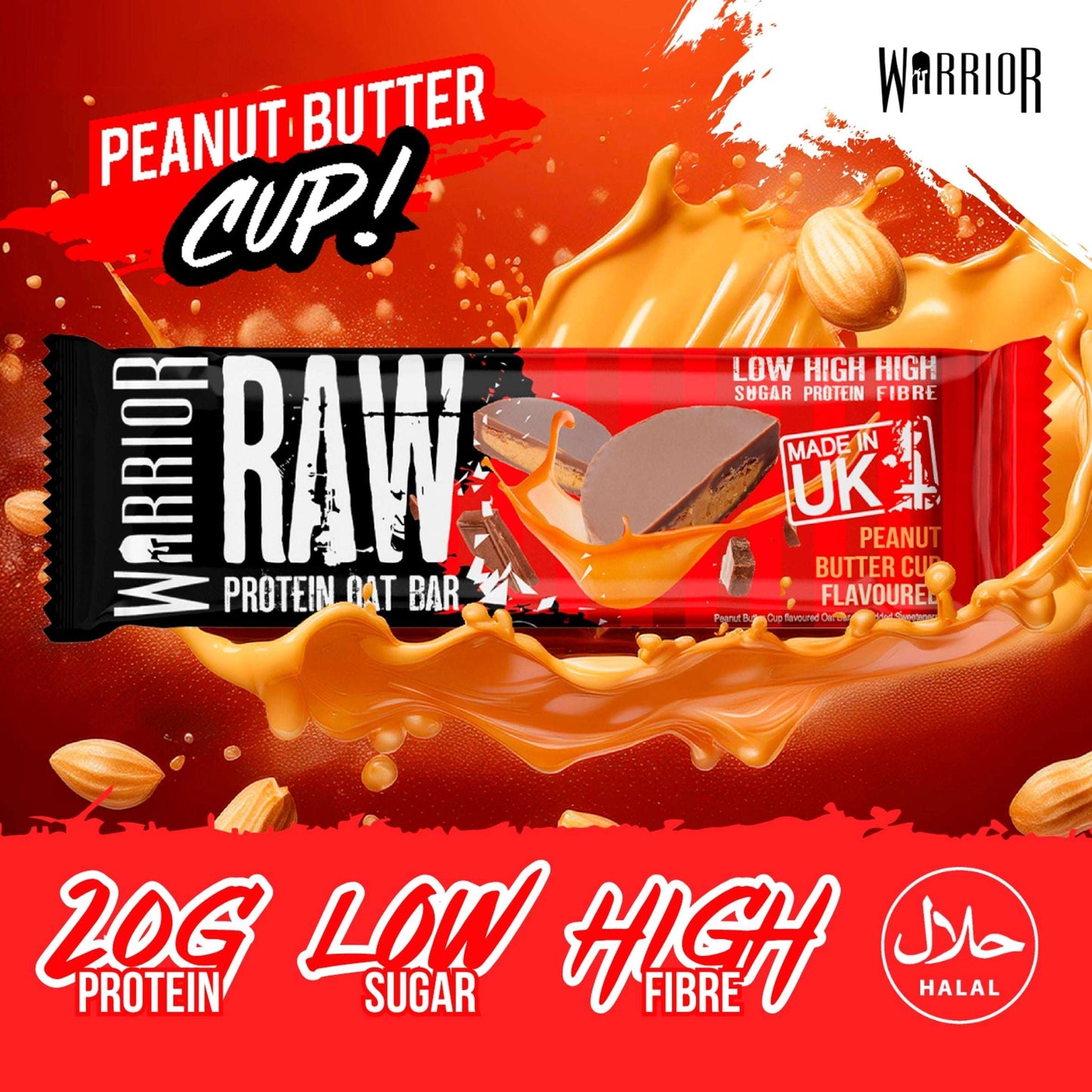 Warrior RAW Protein Flapjack Peanut Butter Cup 75g — image 2