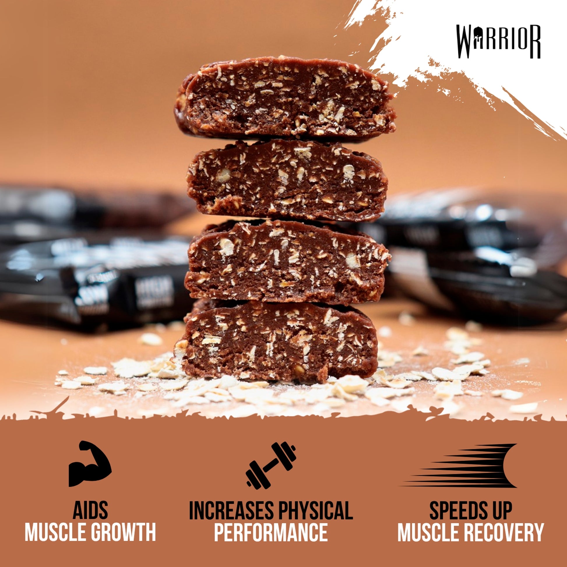 Warrior Raw Prtn Flapjack Chocolate Brownie 75G — image 3