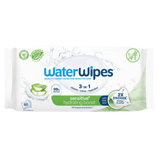 WaterWipes Biodegradable Hydrating Baby Wipes 60 pack — image 1