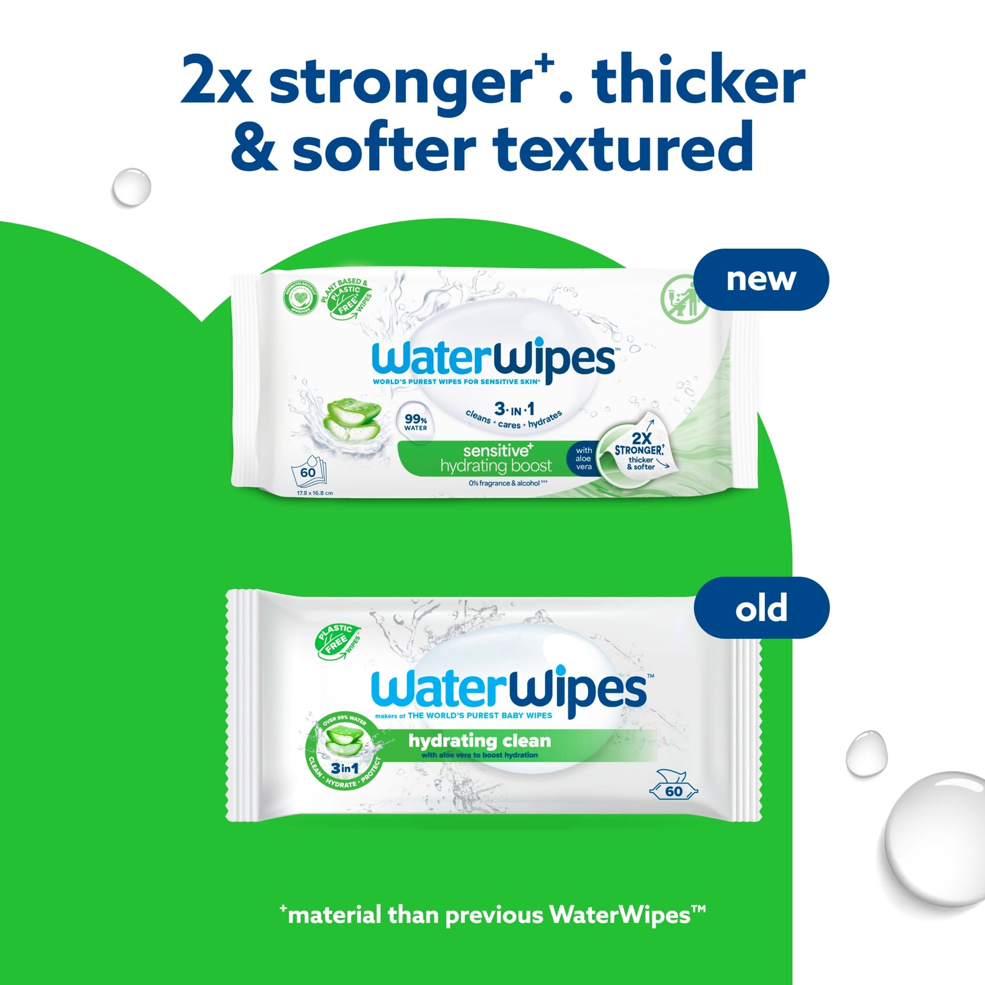 WaterWipes Biodegradable Hydrating Baby Wipes 60 pack — image 2