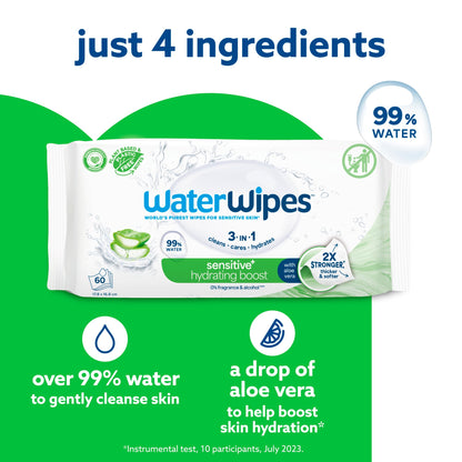 WaterWipes Biodegradable Hydrating Baby Wipes 60 pack — image 3