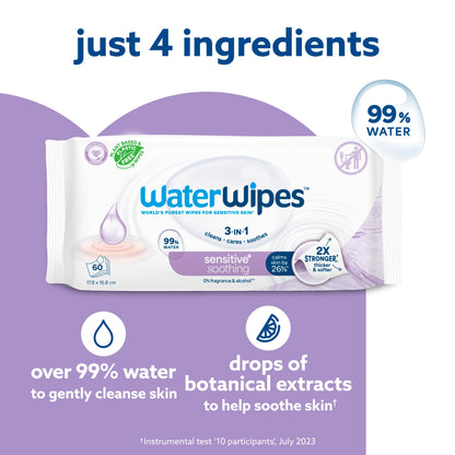 WaterWipes Biodegradable Soothing Baby Wipes 60 pack — image 3
