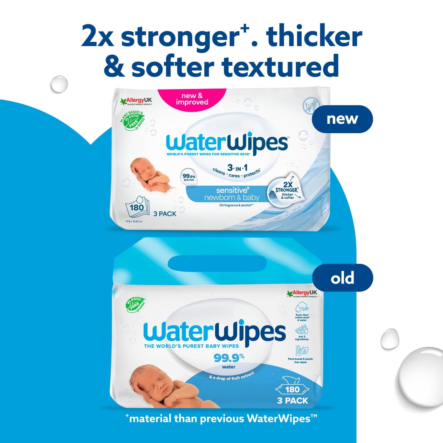 WaterWipes Newborn Baby Wipes 3pk (60 Wipes) — image 2