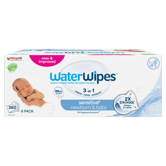 Waterwipes Sensitive Biodegradable Baby Wipes 6X60 Pack — image 1