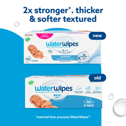 Waterwipes Sensitive Biodegradable Baby Wipes 6X60 Pack — image 2