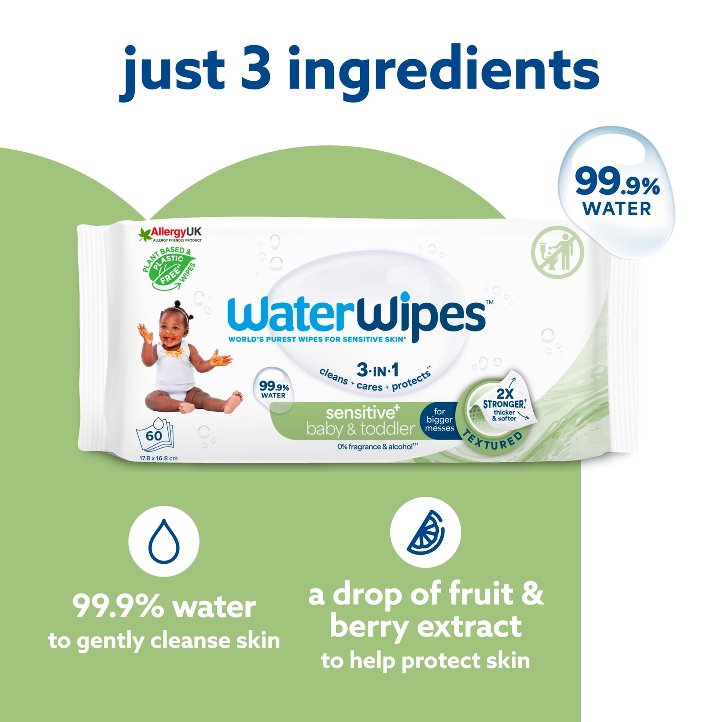 Waterwipes Txtrd Biodegradable Baby Wipes 60 Pack — image 3