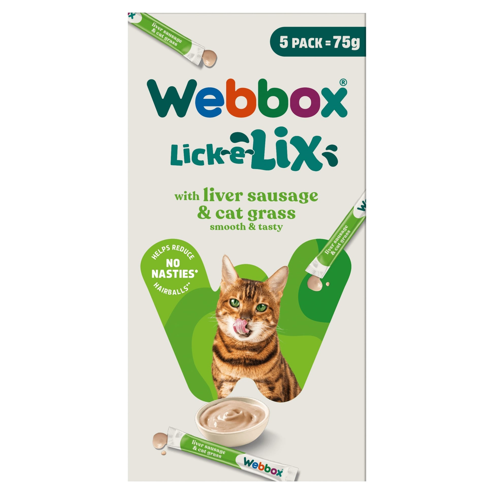 Webbox Yogurt Lick-E-Lix Liver & Cat Grass 5X15g — image 1