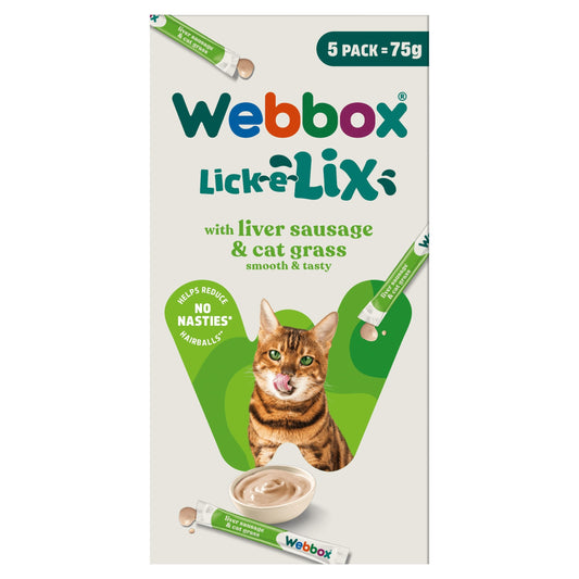 Webbox Yogurt Lick-E-Lix Liver & Cat Grass 5X15g — image 1