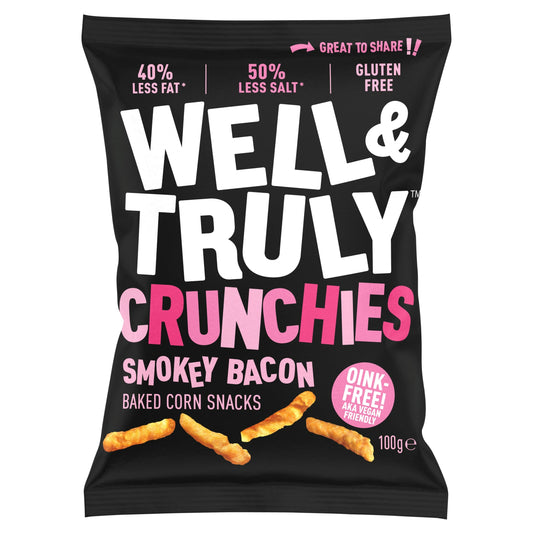 Well & Truly Crunchies Smokey Bacon 100g — image 1