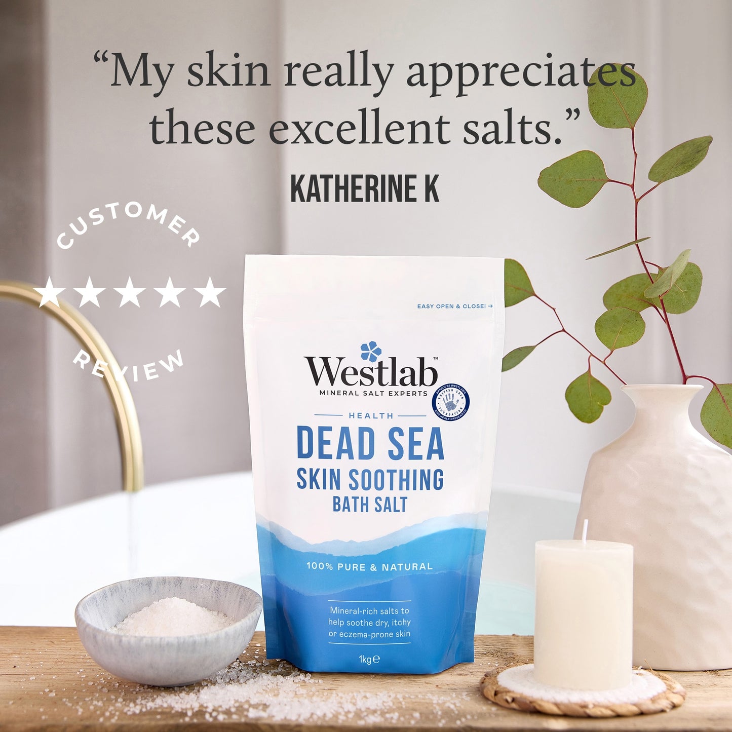 Westlab Dead Sea Bath Salt 1kg — image 5