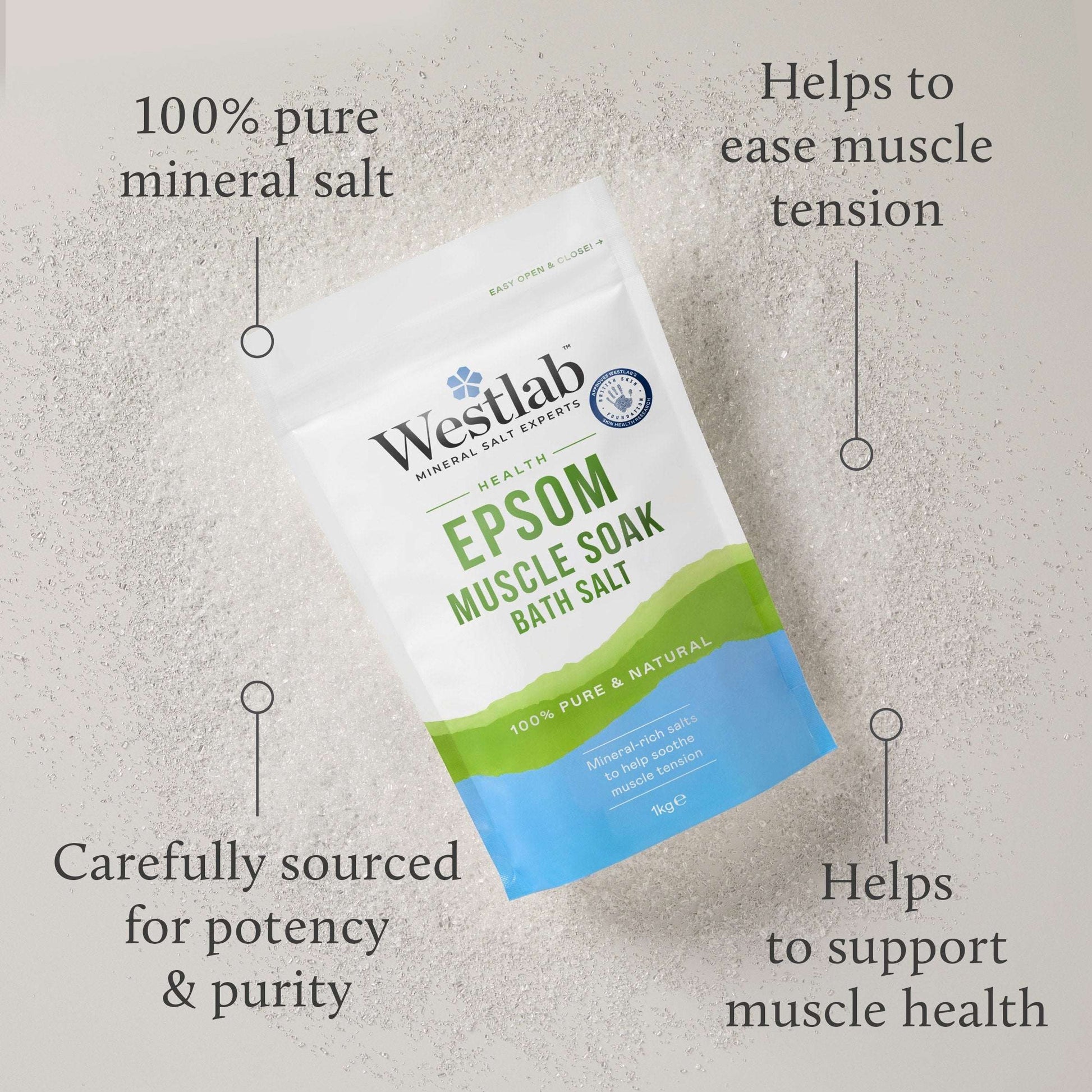 Westlab Epsom Bath Salt 1kg — image 2