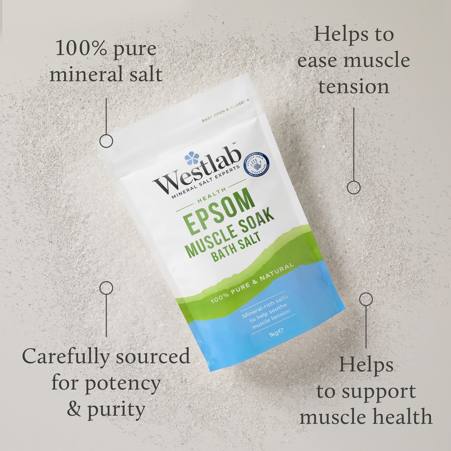 Westlab Epsom Bath Salt 1kg — image 2