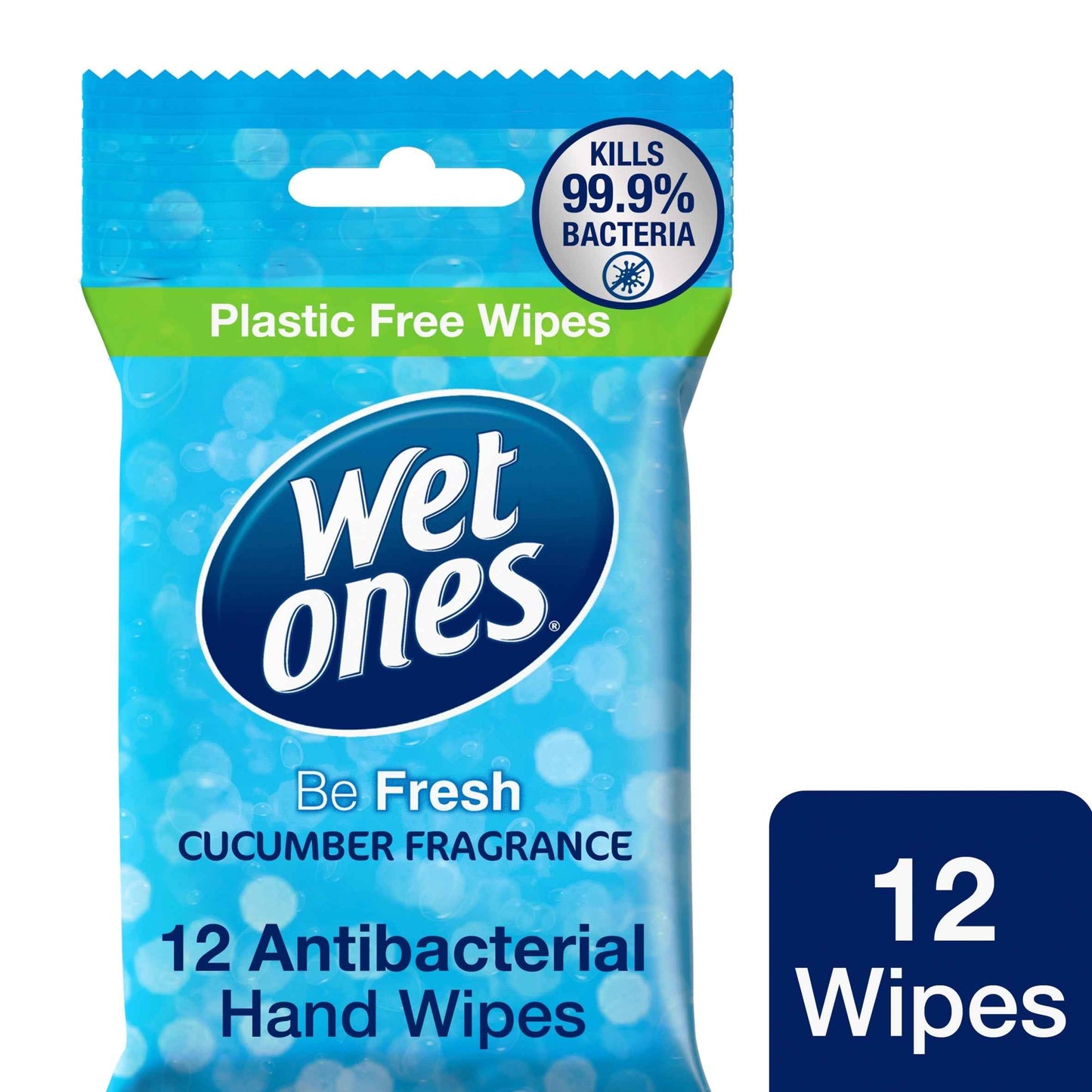 WET ONES Be Fresh 12 Antibacterial & Biodegradable Wipes