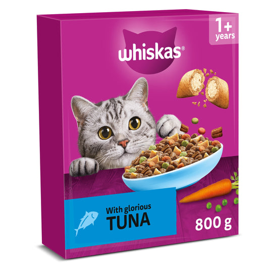 Whiskas 1+ Adult Dry Cat Food Biscuits Tuna 800g — image 1