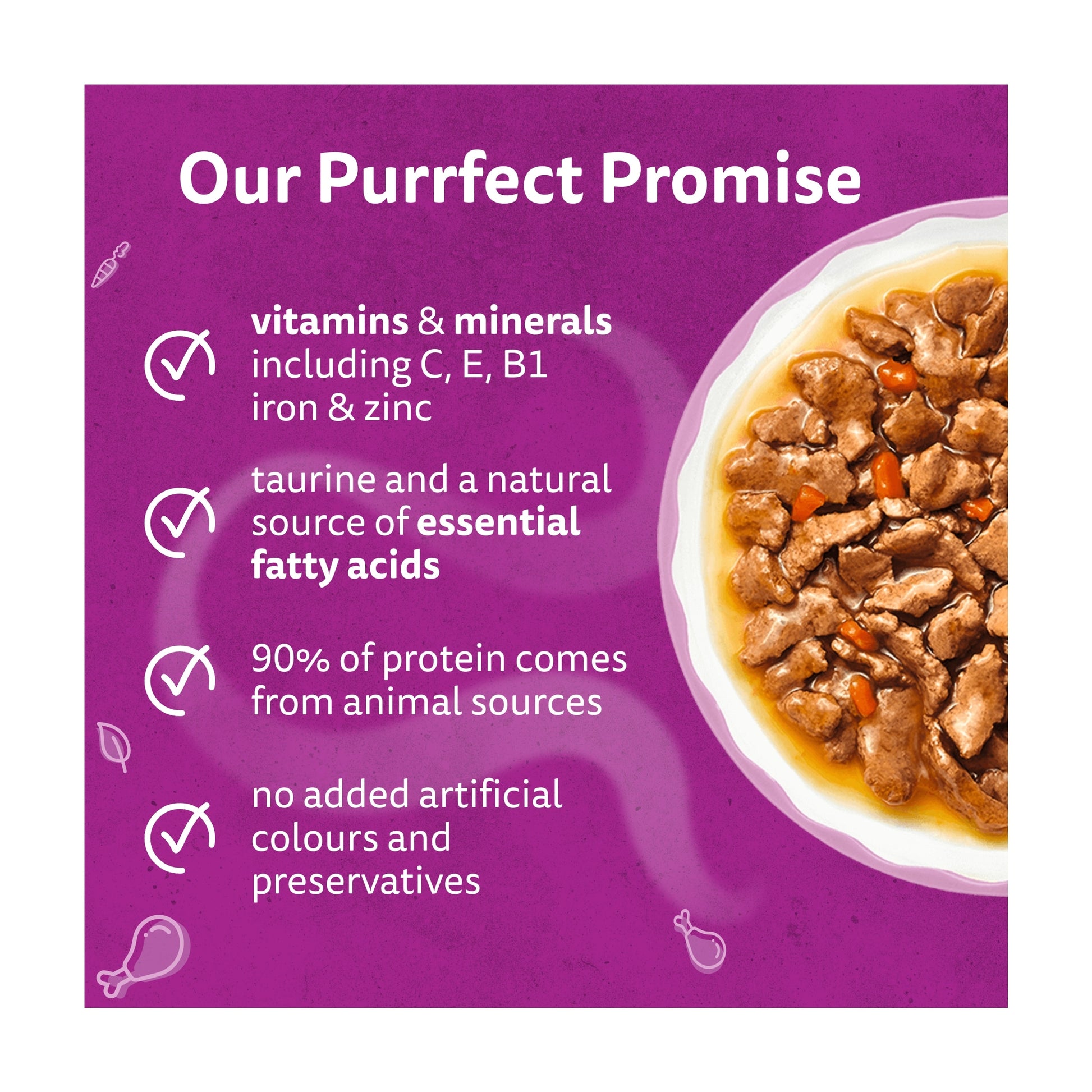 WHISKAS 1+ Aromatic Fragrant Fusions Selection Wet Cat Food Pouches in Gravy 12x85g — image 2